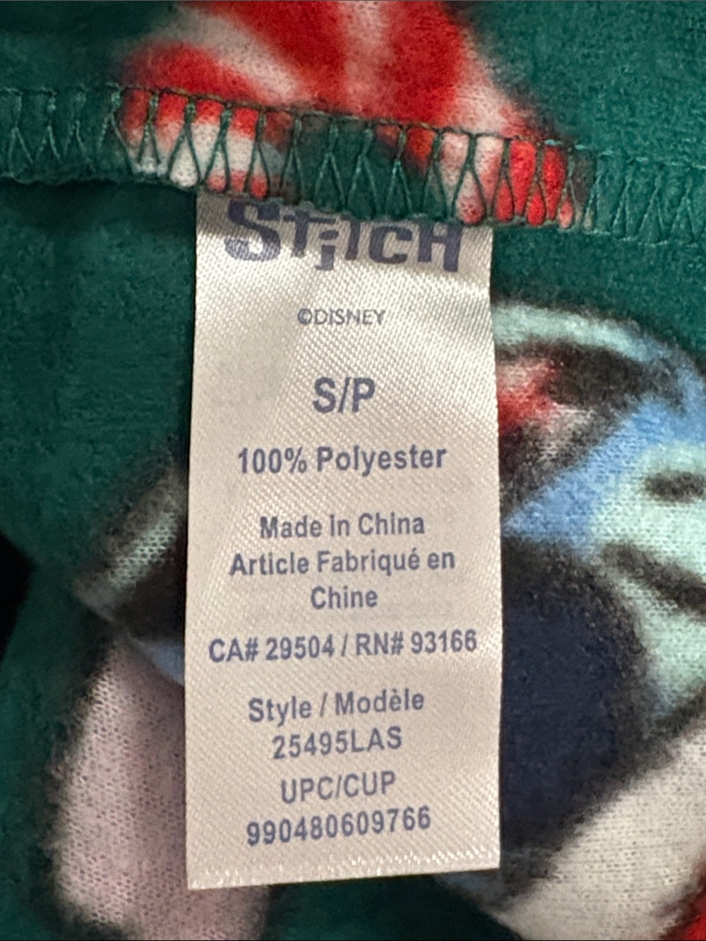 Disney Stitch Fleece Holiday Candy Cane PJ Set Green Red Blue - Picture 10 of 12